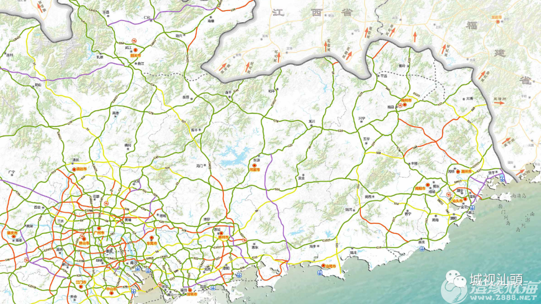 可以看到,汕头新规划的三条高速公路都在澄海区境内.